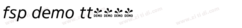 fsp demo tt字体转换